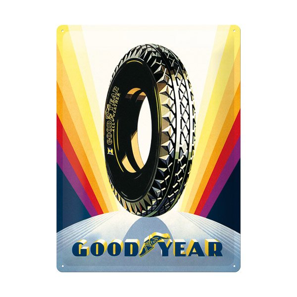 Goodyear Tin Sign (30 x 40 cm) &quot;Rainbow Wheel&quot;