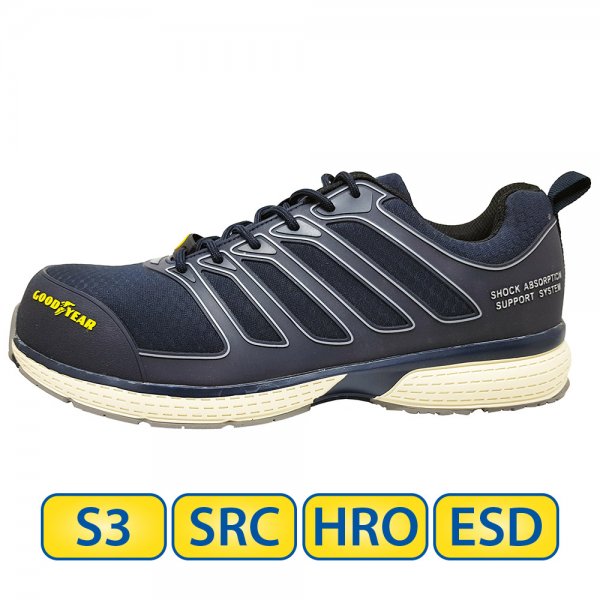 Metallfreie Goodyear S3 SRA HRO ESD Sicherheitsschuhe