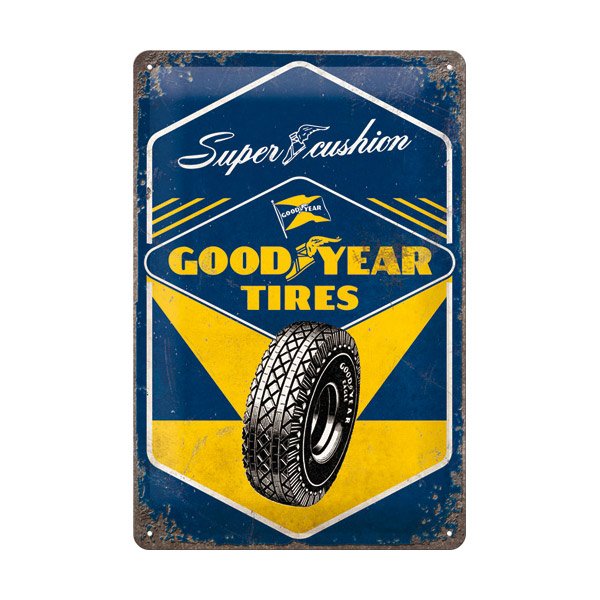 Goodyear Blechschild (20 x 30 cm) &quot;Super Cushion&quot;