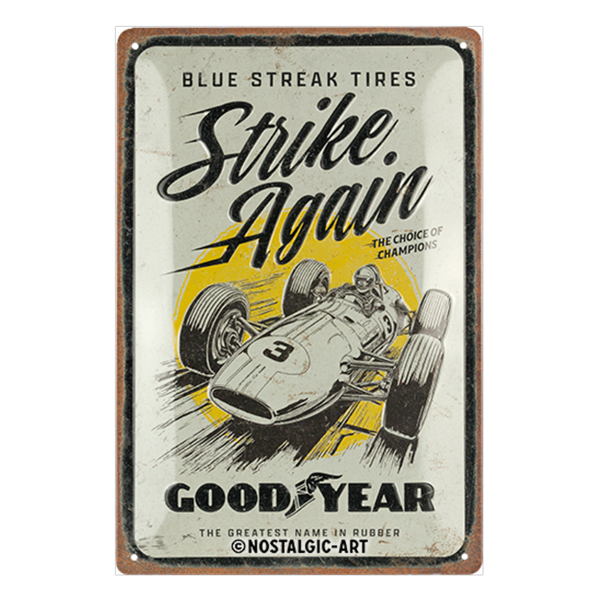 Goodyear Tin Sign &quot;Blue Strikes again&quot;